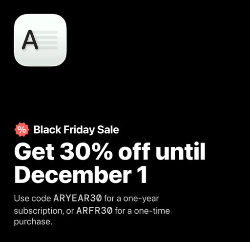 Black Friday sale at Artykul!
